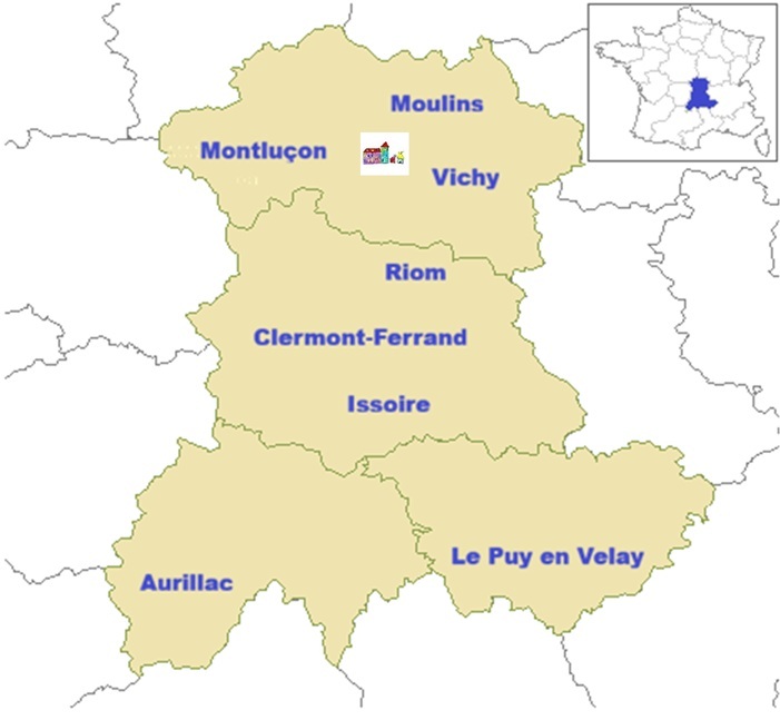 Carte de l’Auvergne